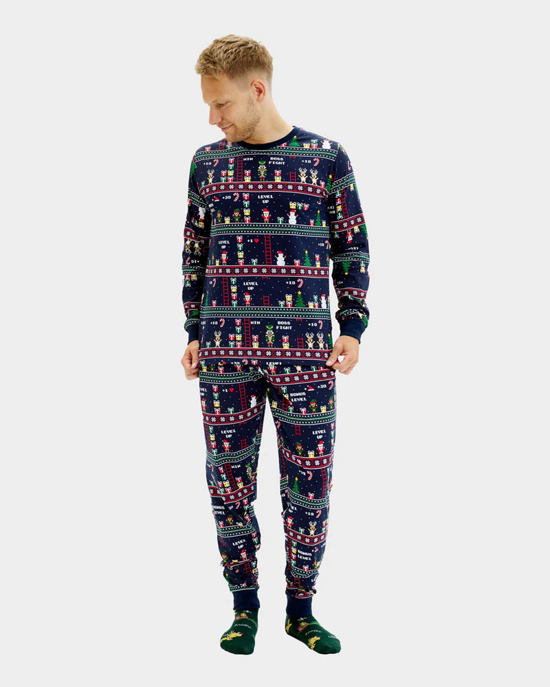 Ugly Christmas Pyjama Women Men Vintage Gaming