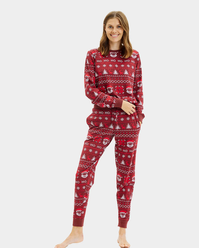 Ugly Christmas Pyjama Red  Women and Men Ho Ho Ho