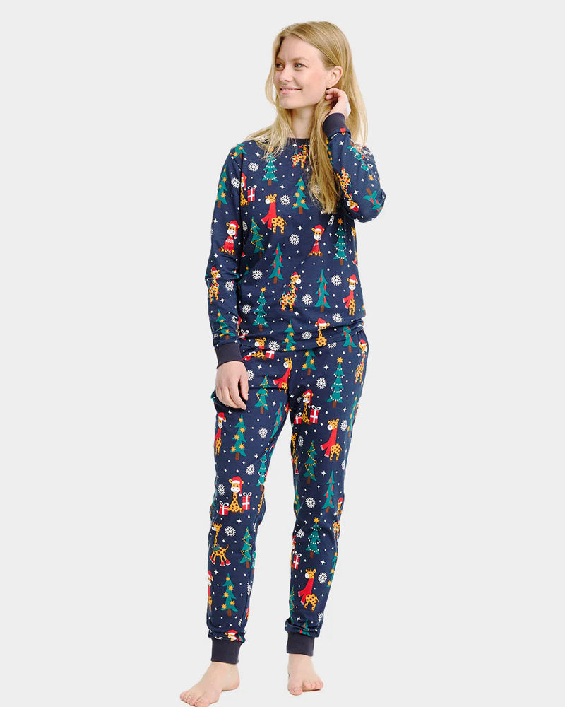 Ugly Christmas Pyjama for Women Men with Giraffes