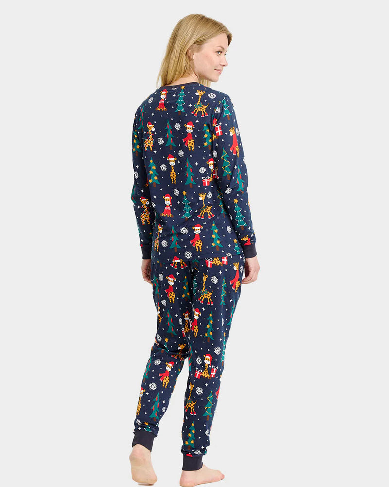 Ugly Christmas Pyjama for Women and Men with Giraffes