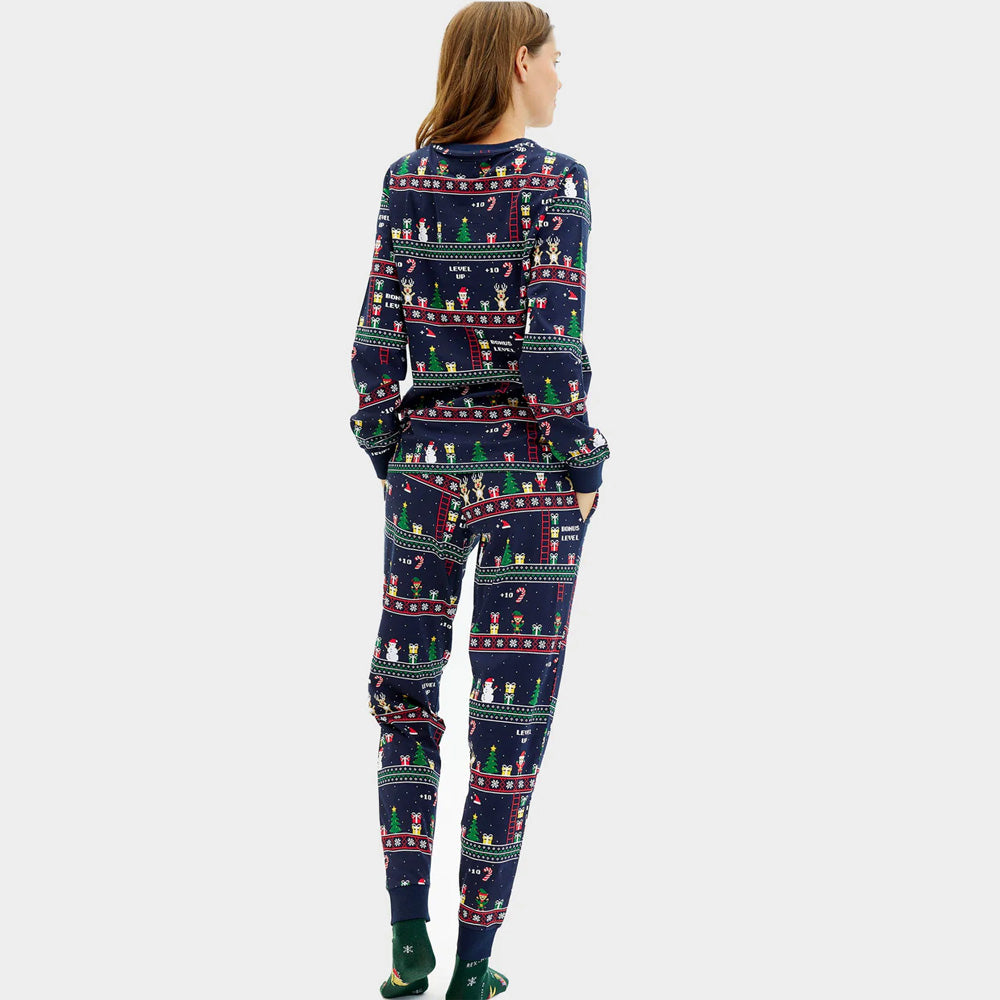 gly Christmas Pyjama for Women and Men Vintage Gaming