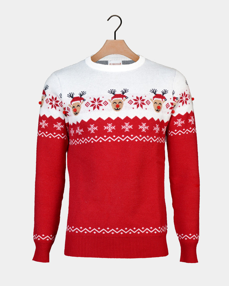 Ugly Christmas Sweater Adorable Reindeer Couple
