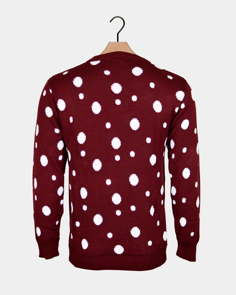 Superman Santa Men's Ugly Christmas Sweater with Batman Rudolph