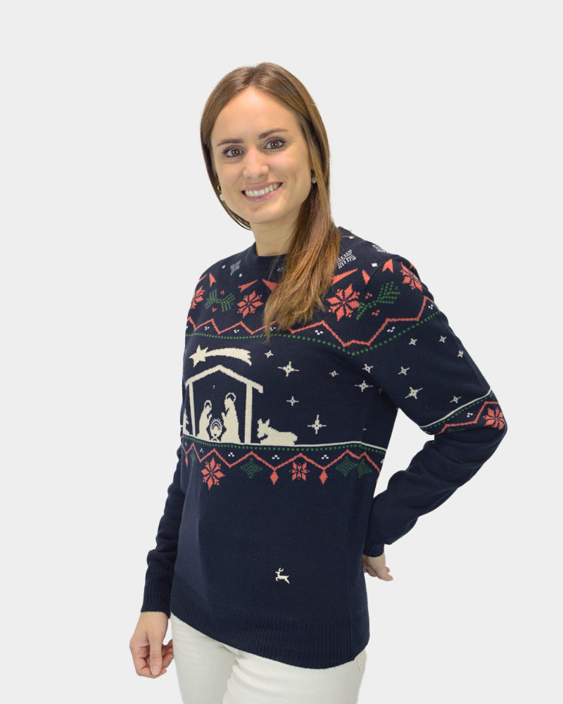 Ugly Christmas Sweater Womens Nativity