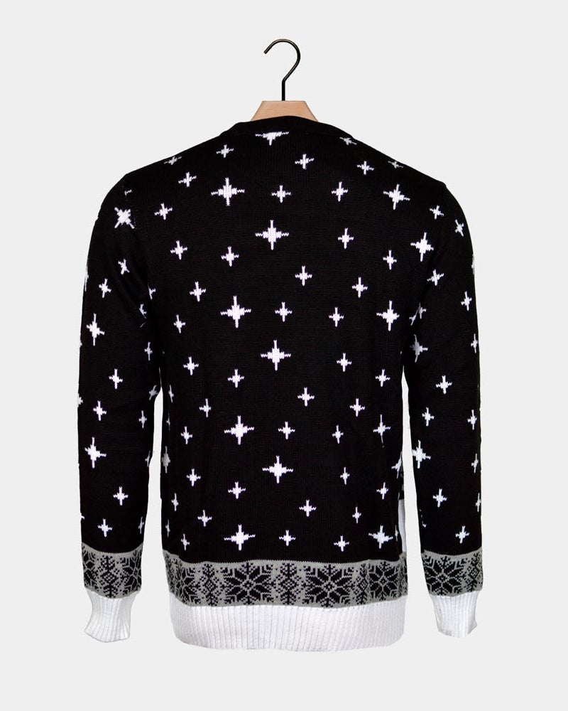 Santa stuck in the Chimney Couple's Ugly Christmas Sweater