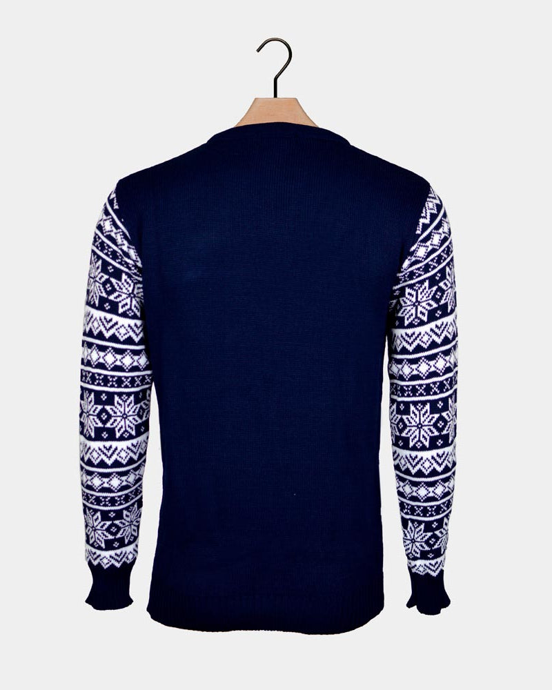 Skiers Couple's Ugly Christmas Sweater