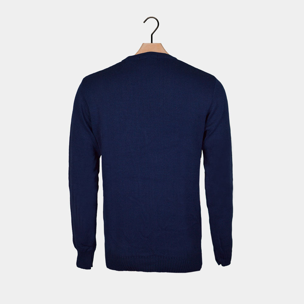 Snowman on Sledge Couple's Ugly Christmas Sweater