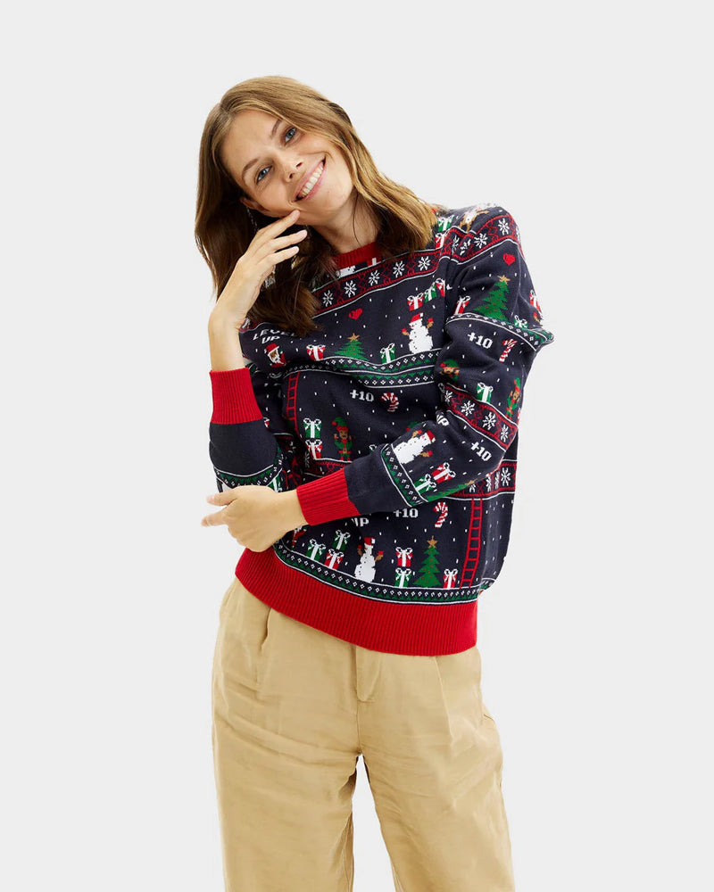 Ugly Christmas Sweater Vintage Gaming Womens