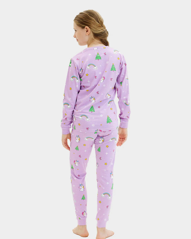 Christmas Pyjama Children with Unicorns