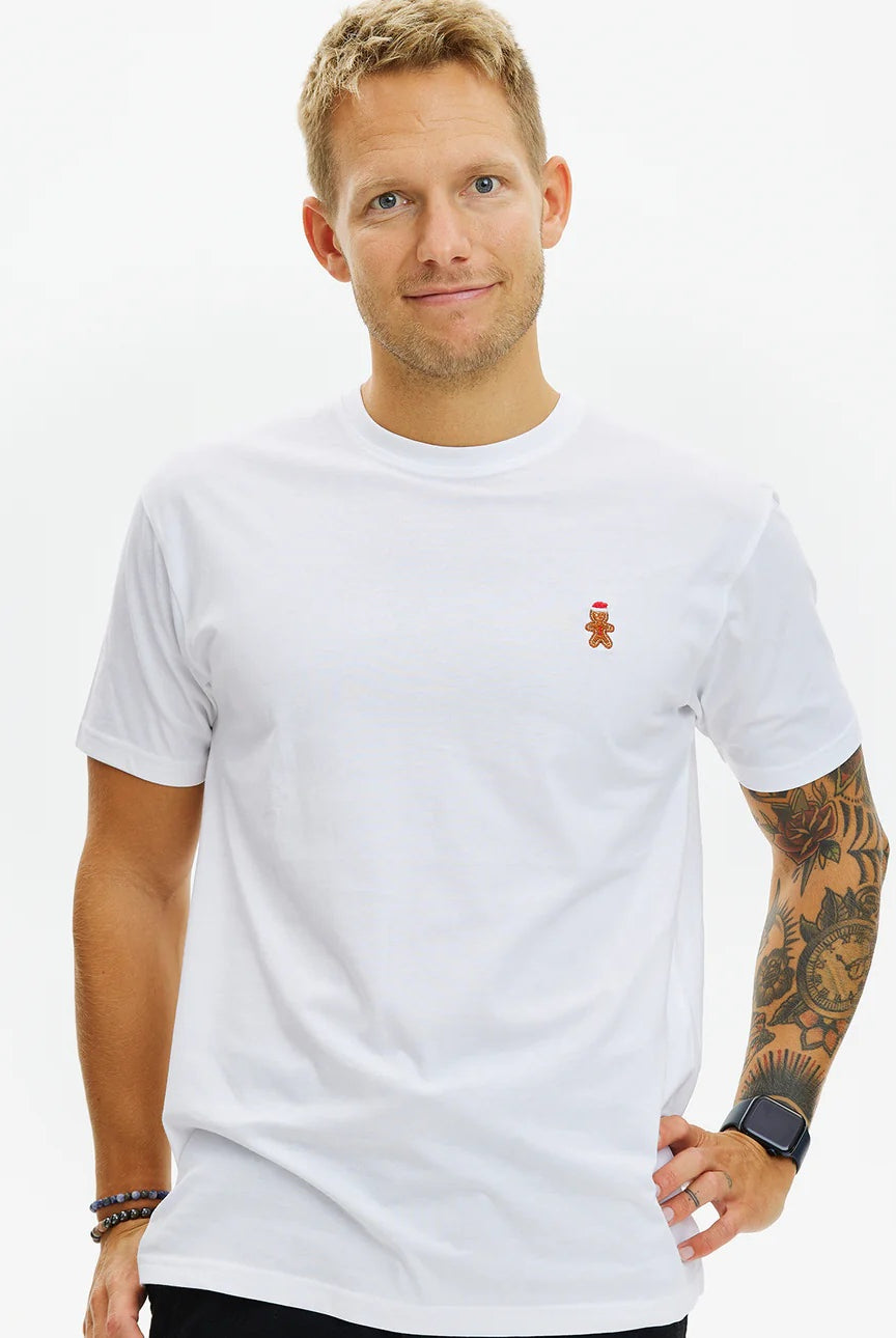 White Mens Womens Ugly Christmas T-Shirt Gingercookie