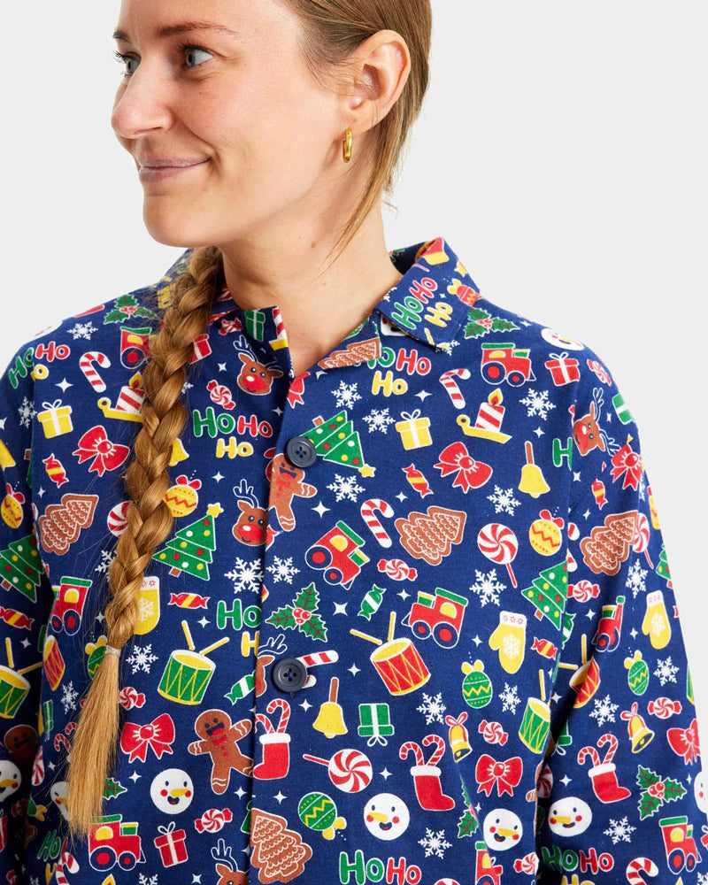 Womens Christmas Dream Blue Ugly Christmas Pyjama