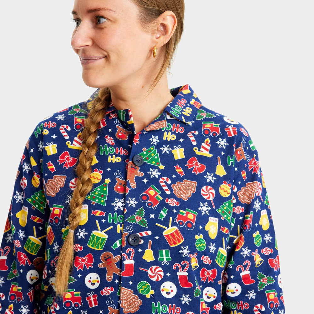 Womens Christmas Dream Blue Ugly Christmas Pyjama