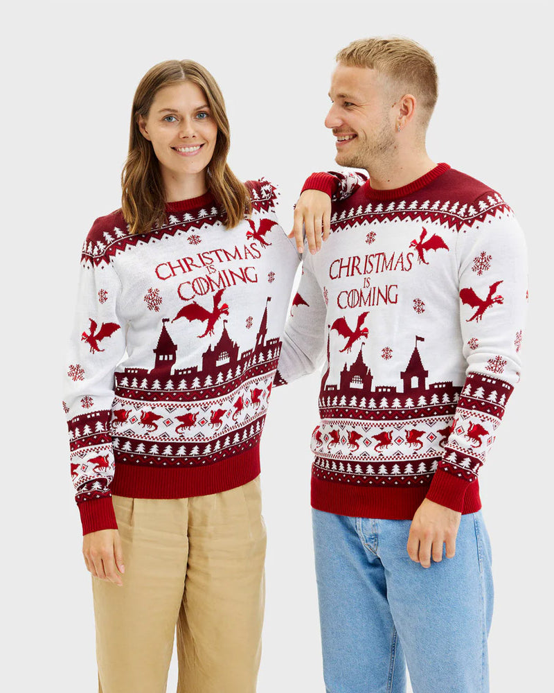 Christmas is Coming Mens Womens Ugly Christmas Sweater