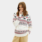 Ugly Christmas Sweater Classy Turtleneck Beige Organic Cotton Women's