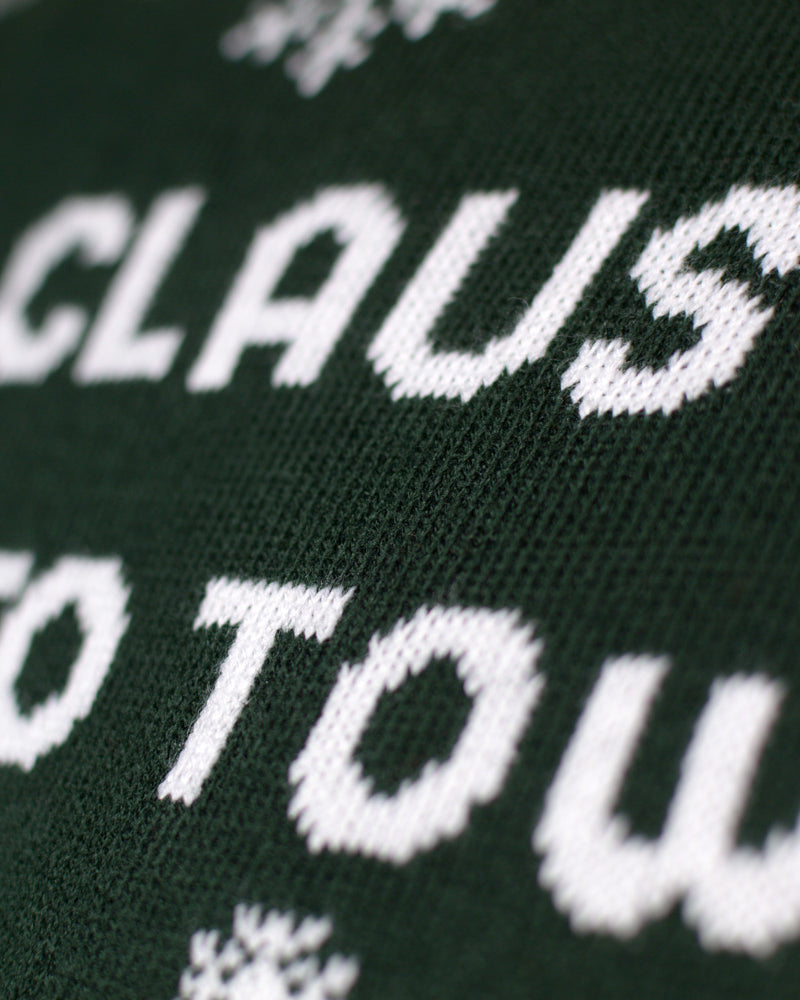 Womens LED light-up Ugly Christmas Sweater Santa is Coming to Town