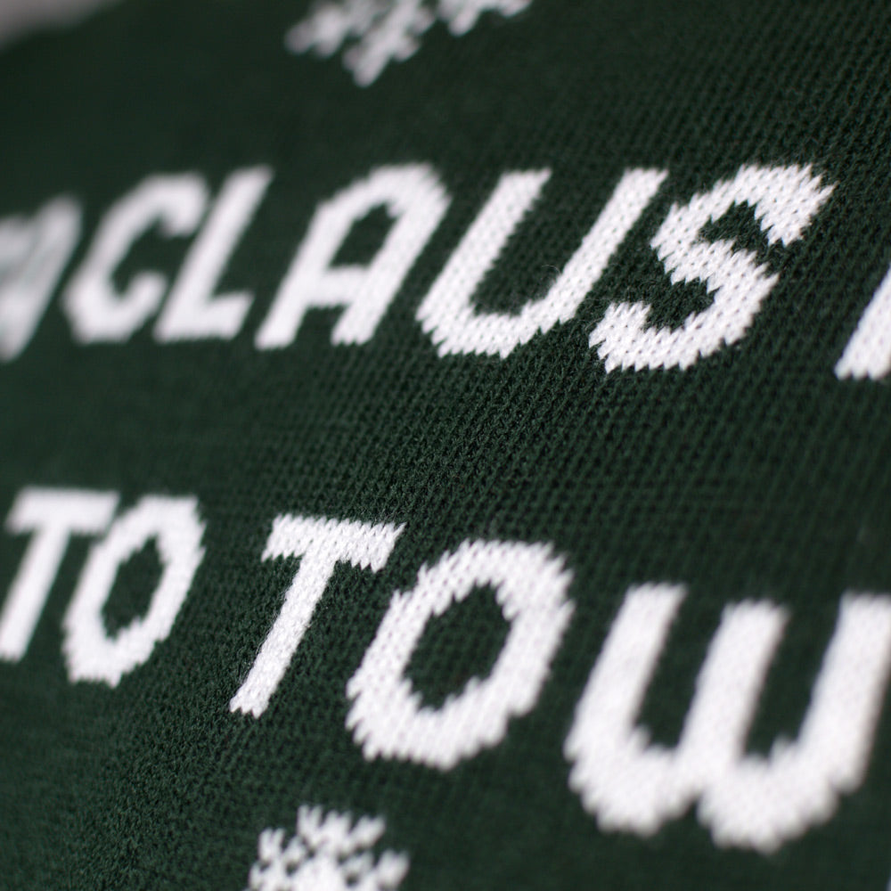 Womens LED light-up Ugly Christmas Sweater Santa is Coming to Town