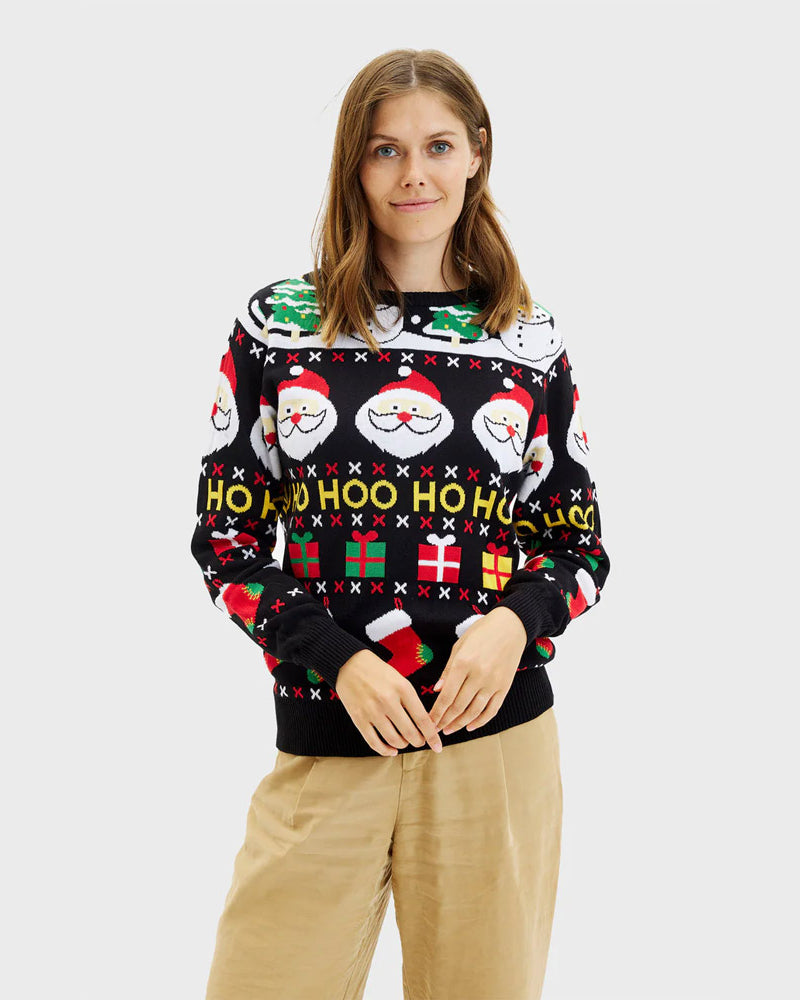 Organic Cotton Couples Ugly Christmas Sweater Santa Gifts Snowmens Womens