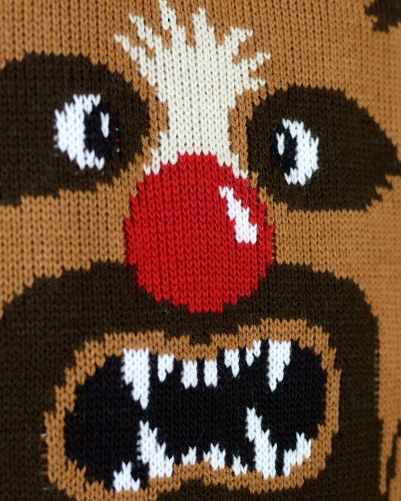 detail Star WArs Wookiee Couple's Ugly Christmas Sweater