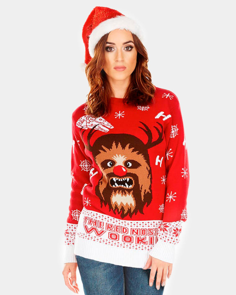 Wookiee Couple's Ugly Christmas Sweater Womens