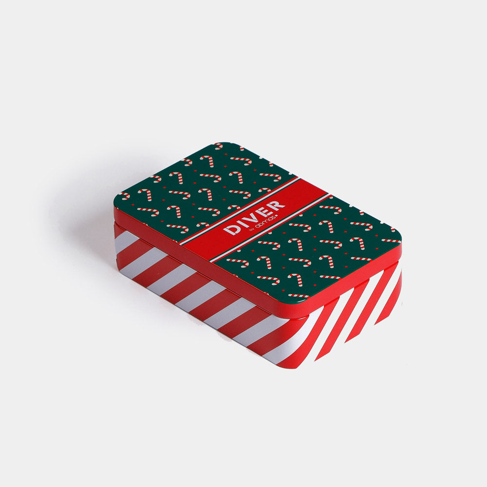 Green Mens Ugly Christmas Boxer with Candy Canes Gift Box