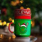 Mens Ugly Christmas Boxer Smile with Christmas Mug