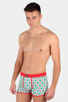 Ugly Christmas Boxer with Reindeers and Christmas Trees Mens