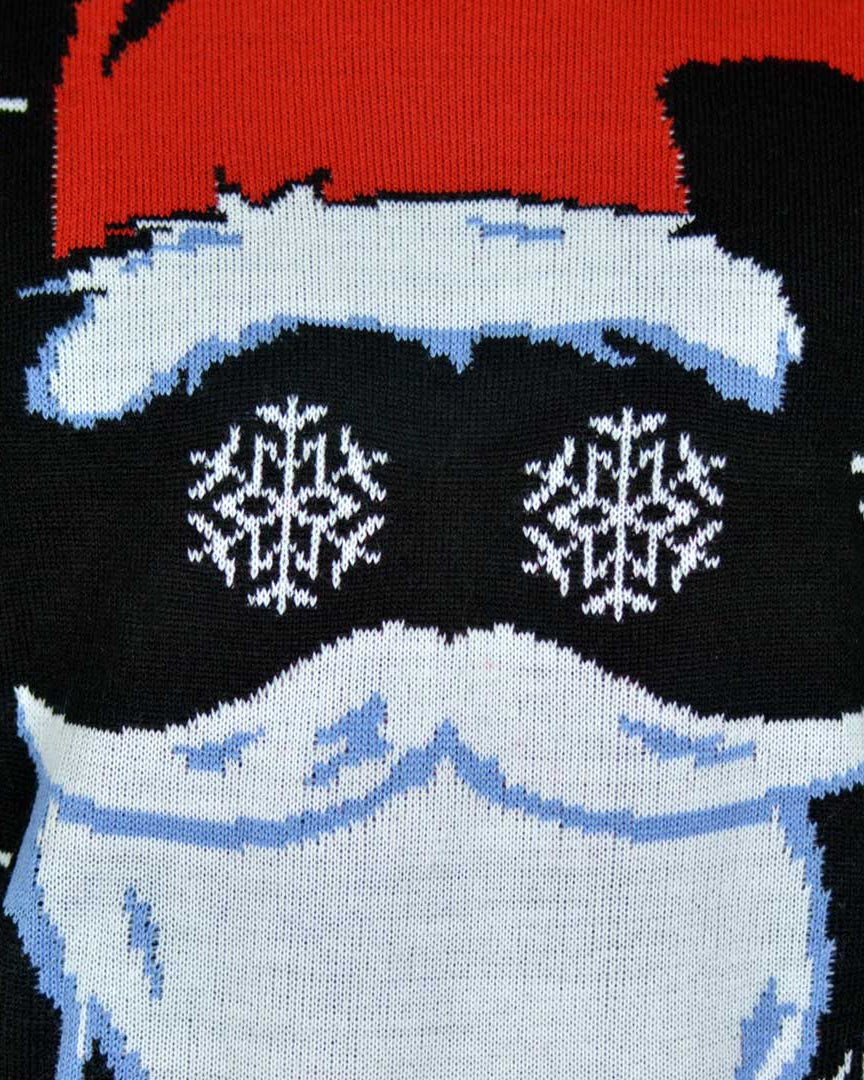 Black Santa Family Ugly Christmas Sweater detail 1