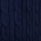 Classy Blue Organic Cotton Ugly Christmas Sweater with Reindeers detail