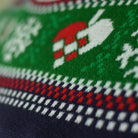 Blue LED light-up Boys and Girls Ugly Christmas Sweater with Christmas Tree Detail 2
