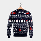Boys and Girls Ugly Christmas Sweater with Trees, Snowmens and Santa