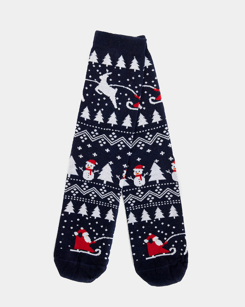 Unisex Ugly Christmas Socks with Trees, Snowmens and Santa