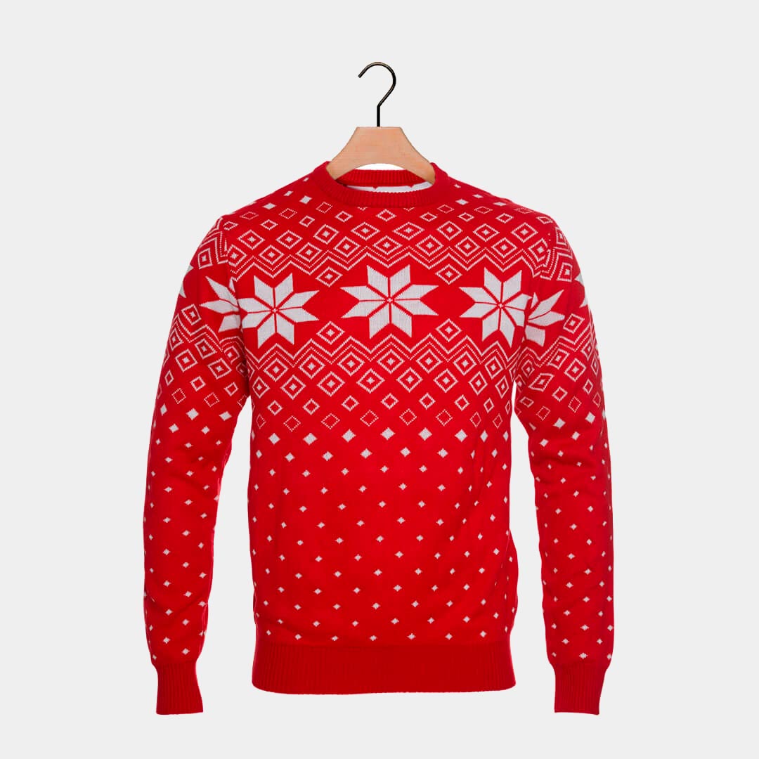 Classic Red Ugly Christmas Sweater with Stars Ugly Christmas Sweaters