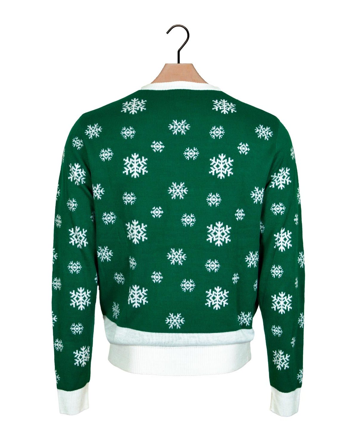 Green Boys and Girls Ugly Christmas Sweater Holly Jolly with Sequins back