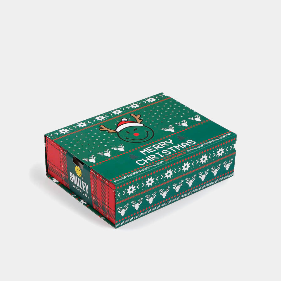 Green Mens Ugly Christmas Pyjama Smile Gift Box