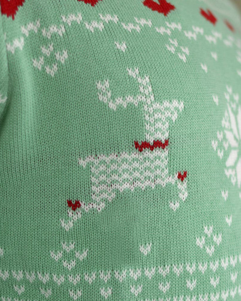 Green Sweet Boys and Girls Ugly Christmas Sweater detail 1