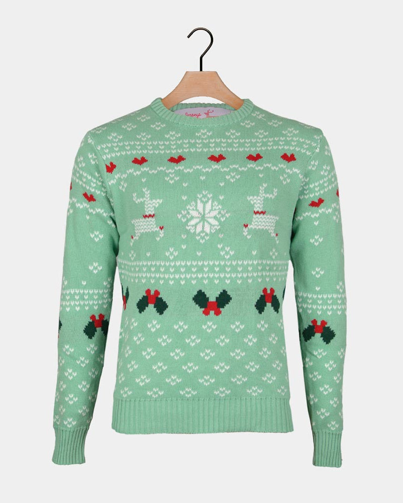 Green Sweet Boys and Girls Ugly Christmas Sweater