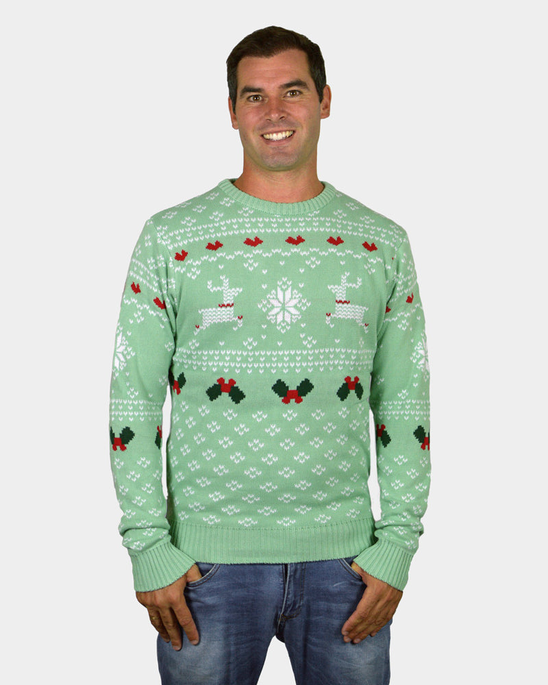 Green Sweet Ugly Christmas Sweater mens