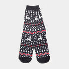 Grey Unisex Ugly Christmas Socks with Reindeers and Trees