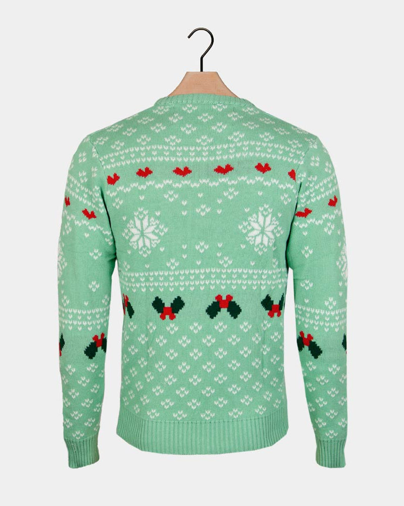 Green Sweet Family Ugly Christmas Sweater back