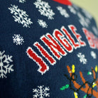 LED light-up Boys and Girls Ugly Christmas Sweater Jingle Bells Detail 1