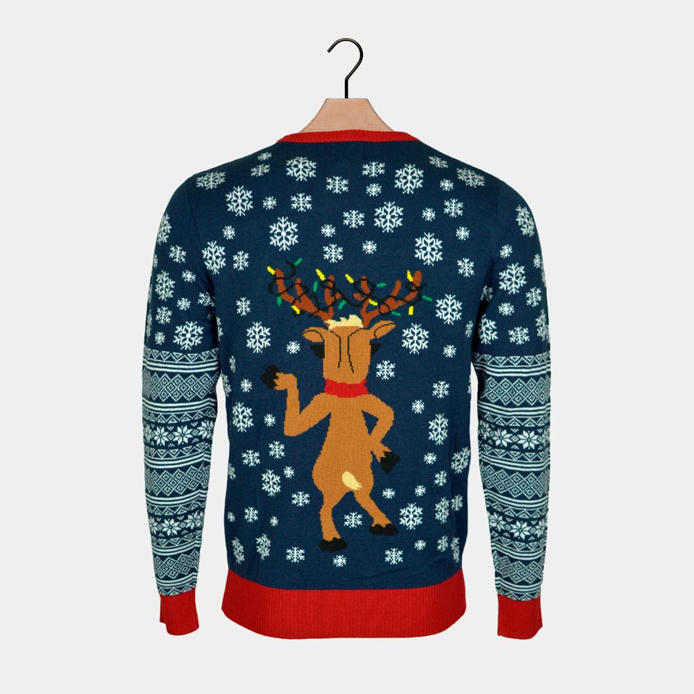 LED light-up Boys and Girls Ugly Christmas Sweater Jingle Bells Back