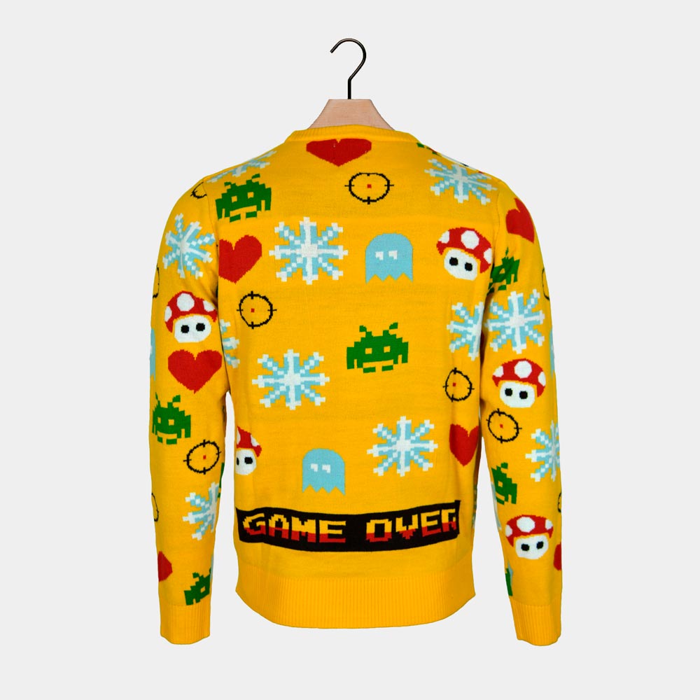 LED light-up Family Ugly Christmas Sweater with Santa Gamer Back