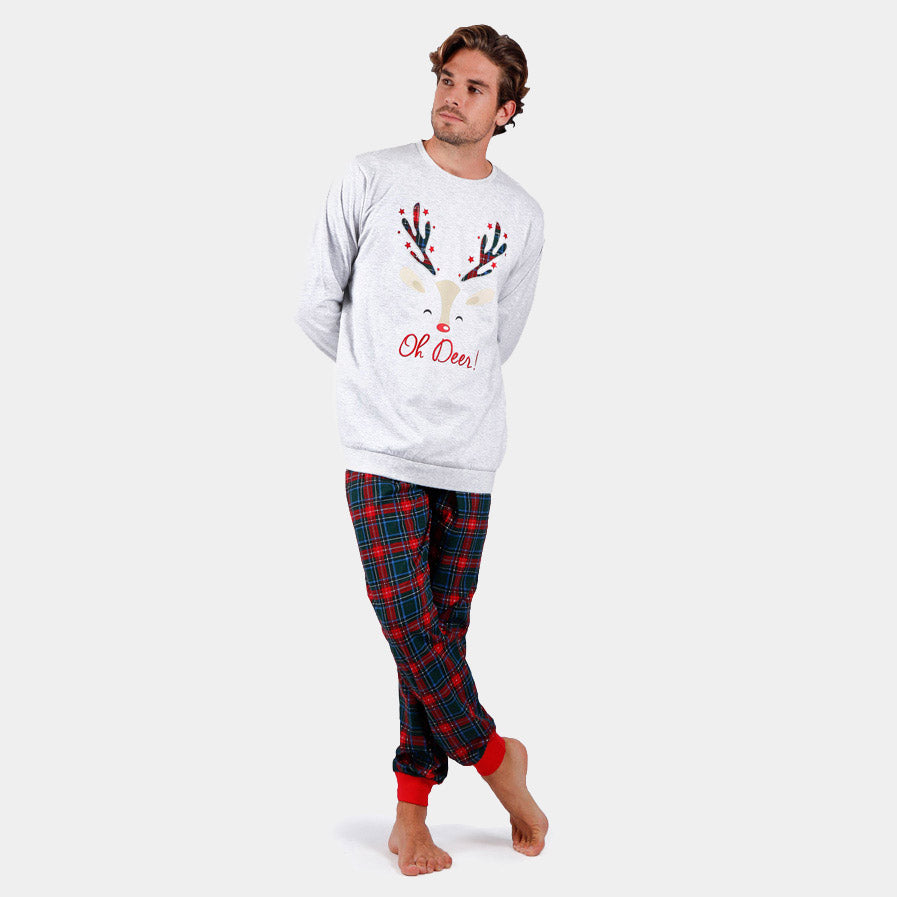 Mens Ugly Christmas Pyjama Oh Deer!
