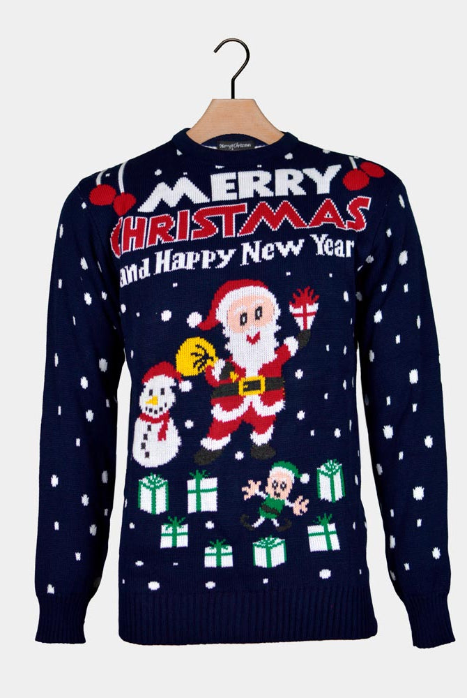Merry Christmas and Happy New Year Ugly Christmas Sweater