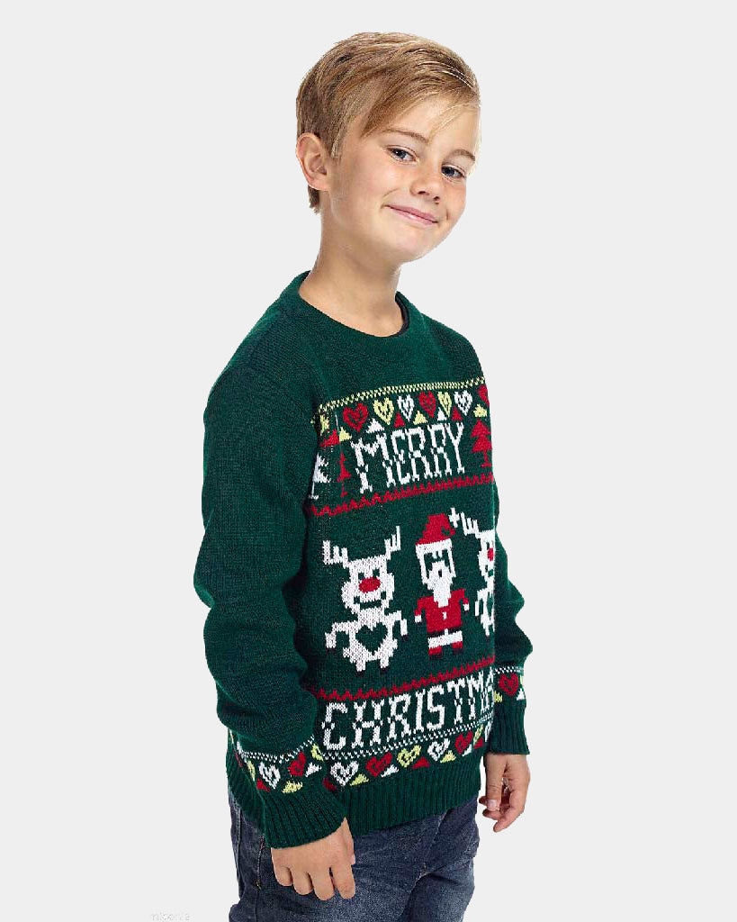 Boys Merry Family Ugly Christmas Sweater