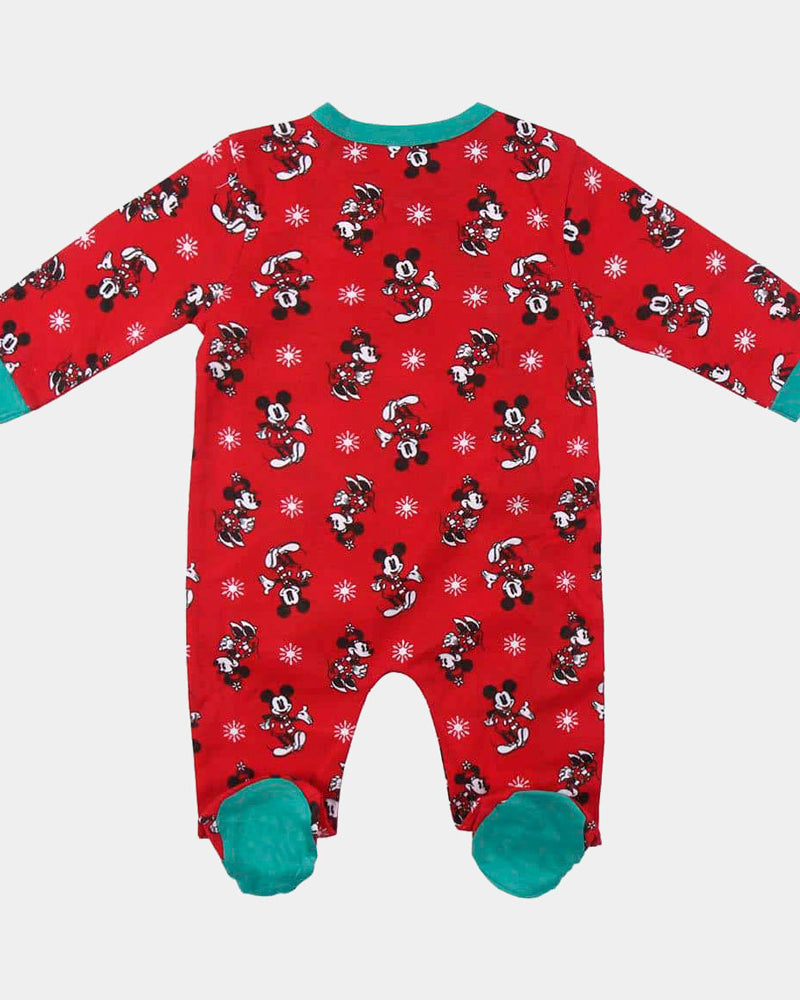 Red Baby Ugly Sleepsuit Mickey Back