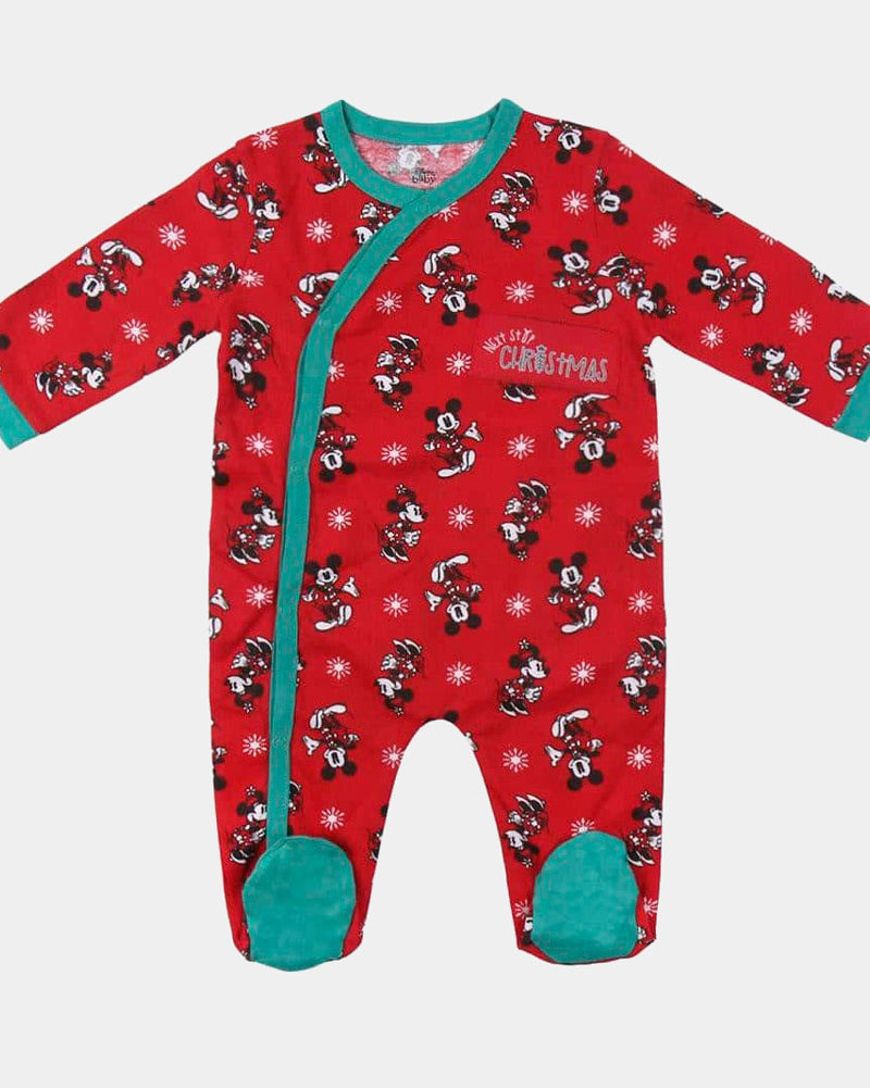 Red Baby Ugly Sleepsuit Mickey