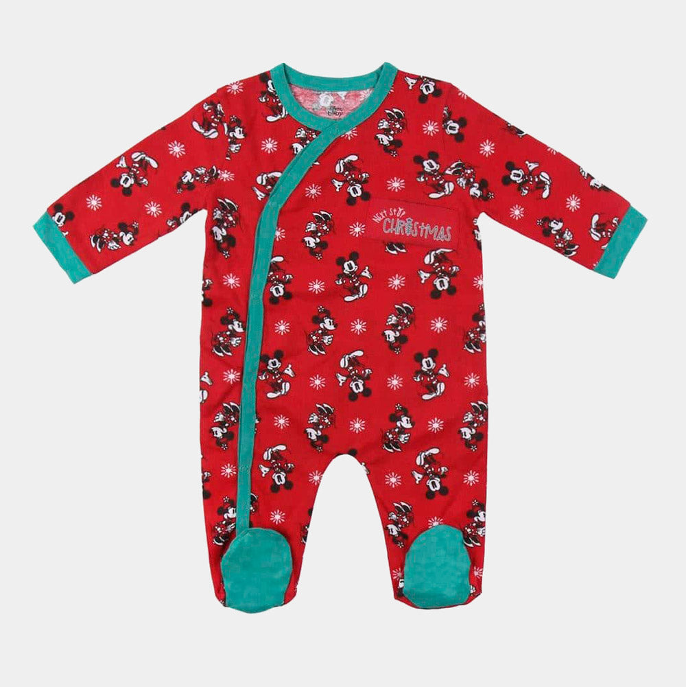 Red Baby Ugly Sleepsuit Mickey
