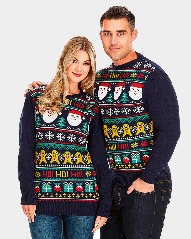 Couples Santa Ho Ho Ho! Ugly Christmas Sweater