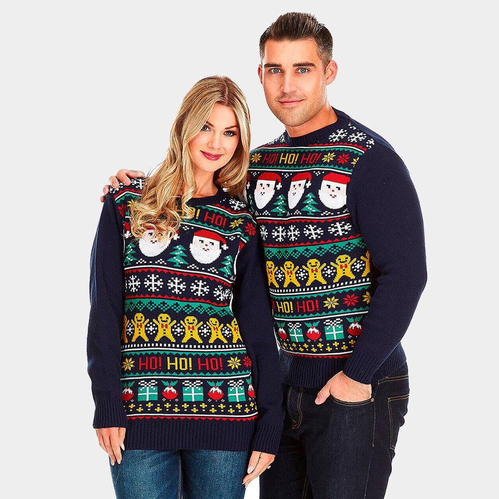 Couples Santa Ho Ho Ho! Ugly Christmas Sweater